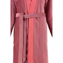Cawö Cawo 6431 Velours Dames Badjas Kimono Rot 40