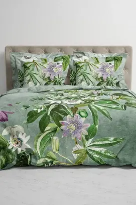 Heckett & Lane Bertil Housse de couette Laurel Green 200x200/220