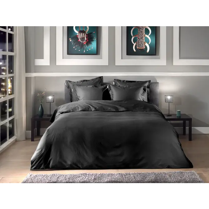 Heckett & Lane Punto housse de couette 200x200/220 Moonless Black