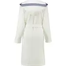 Cawö Cawö Dames Badjas met Capuchon en Rits 6598 Weiss 46