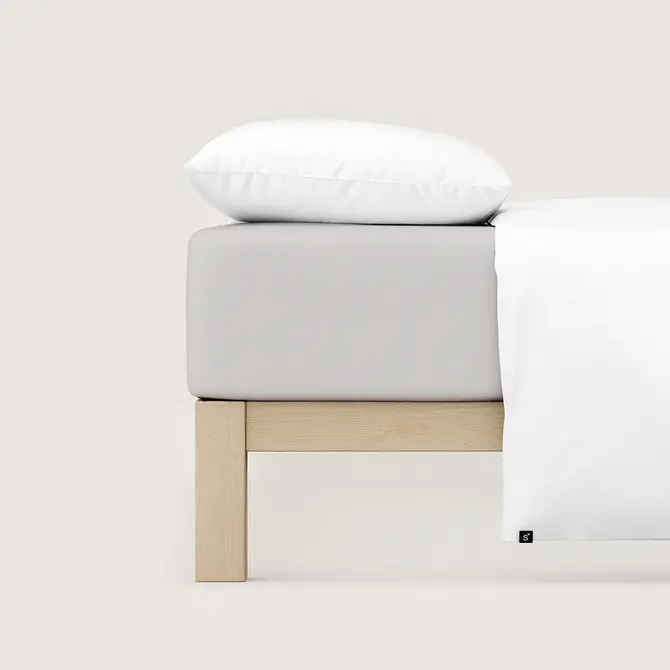 Schlafgut Drap-housse en jersey pur XL - 180x200 - 200x220 511 Grey Light