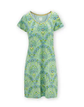 Pip Studio Djoy Short Sleeve Nightdress Alba Blue Green S