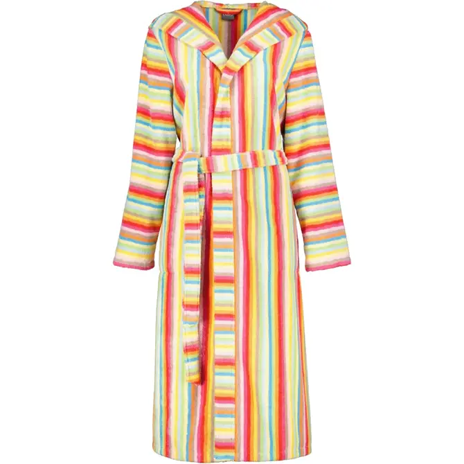 Cawo Ladies Bathrobe 7081 Terry Cloth with Hood Multi 36