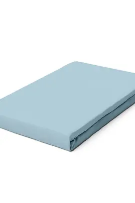 Schlafgut Pure Jersey Hoeslaken S - 90x190 - 100x220 536 Blue Light