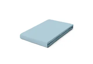 Schlafgut Drap-housse en jersey pur S - 90x190 - 100x220 536 Blue Light