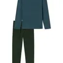Schiesser Schiesser Pyjama long pétrole 180258 56/XXL