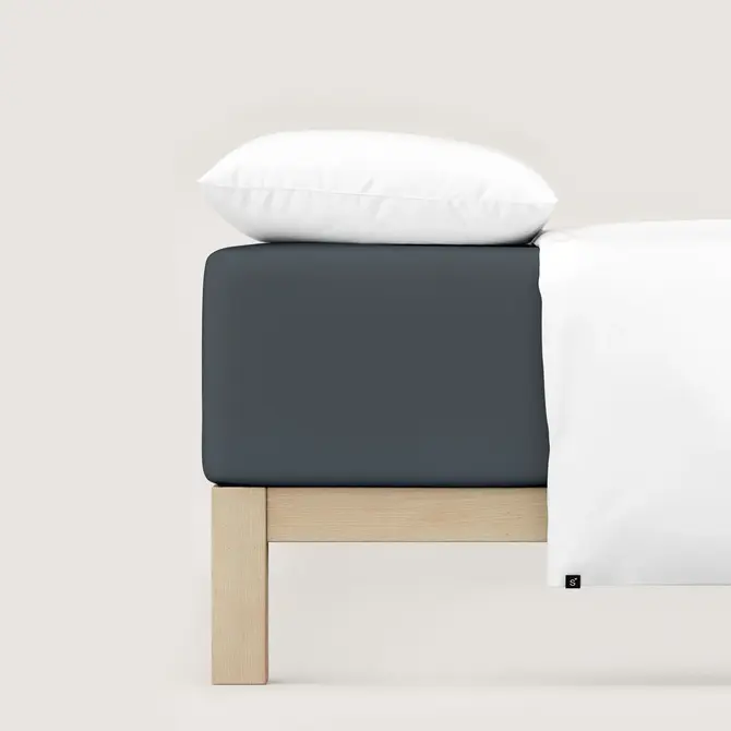 Schlafgut Pure Jersey Boxspring Hoeslaken S - 90x190 - 100x220 556 Grey Deep