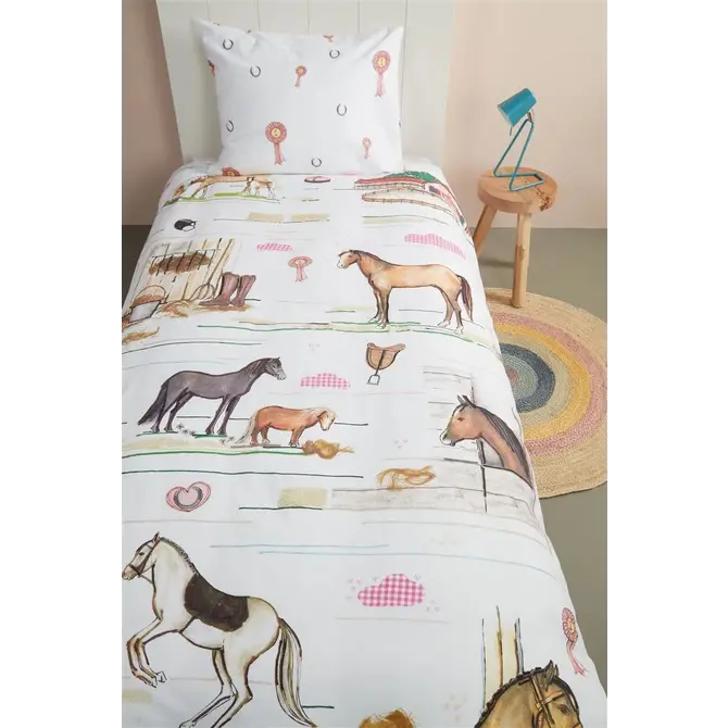 Beddinghouse Kids Horse Ranch Dekbedovertrek - Multi 100 x 135