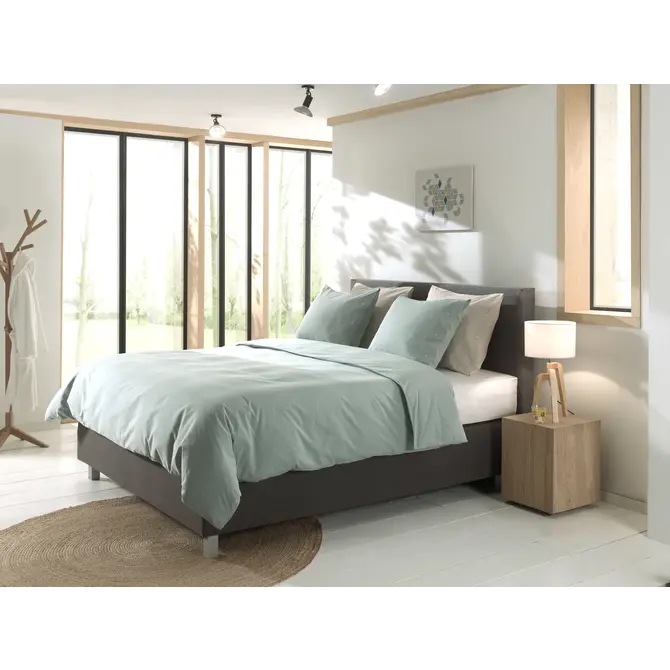 Yellow Chambray Dekbedovertrek 200x200/220 Jade Green