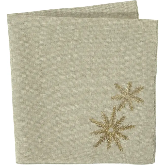 Serviette de table en lin Sander Crystal 45x45 Beige