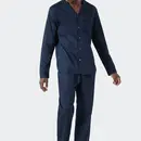 Schiesser Schiesser Pyjama long bleu foncé 178337 54/XL