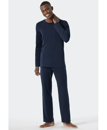 Schiesser Pyjama Long dark blue 178116 48/S