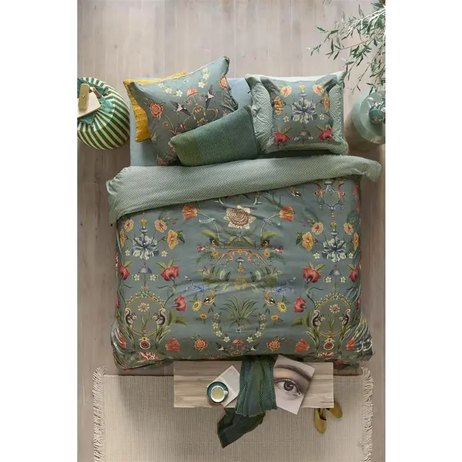 Pip Studio Botanico Verde Housse de couette Bleu 260x200/220 cm