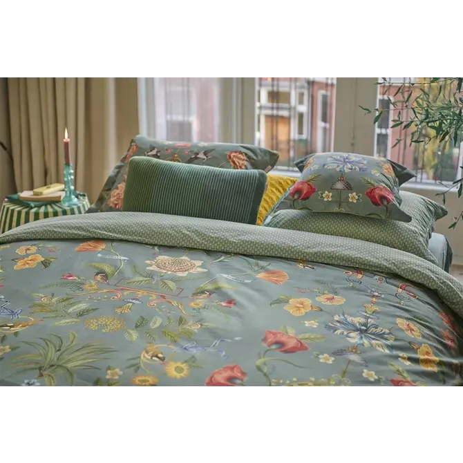 Pip Studio Botanico Verde Housse de couette Bleu 260x200/220 cm Pip Studio Botanico Verde Housse de couette Bleu 260x200/220 cm