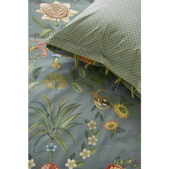 Pip Studio Botanico Verde Dekbedovertrek  Blauw 260x200/220 cm