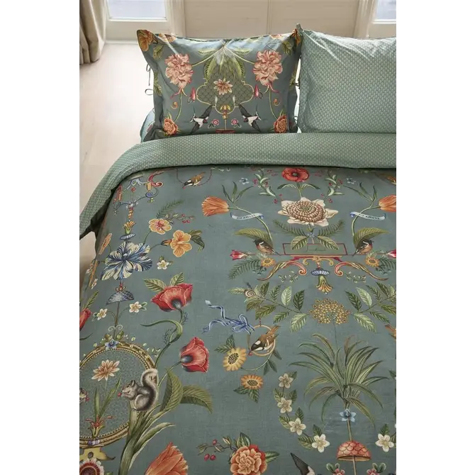Pip Studio Botanico Verde Dekbedovertrek  Blauw 260x200/220 cm