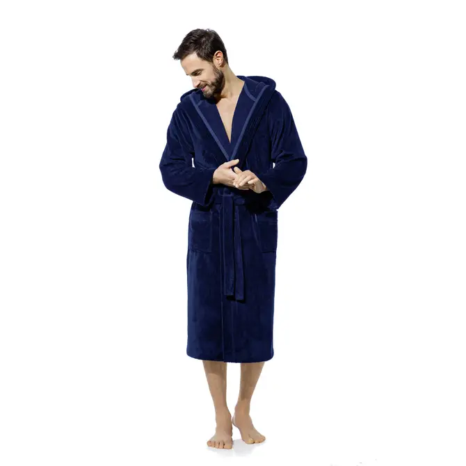 Morgenstern Marc   Heren Badjas  nachtblauw M