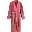 Cawö Cawo 6431 Velours Dames Badjas Kimono Rot 44