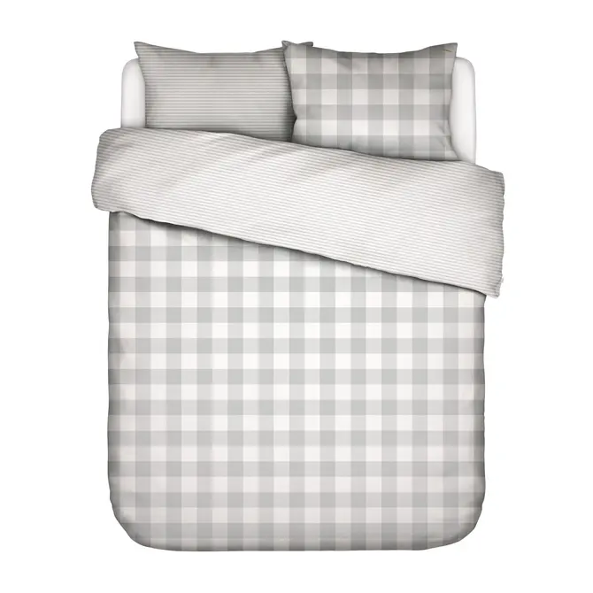 Essenza Chess Dekbedovertrek Grey 200x200/220 Essenza Chess Dekbedovertrek Grey 200x200/220
