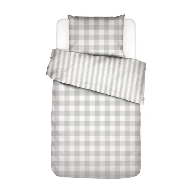 Essenza Chess Dekbedovertrek Grey 200x200/220 Essenza Chess Dekbedovertrek Grey 200x200/220
