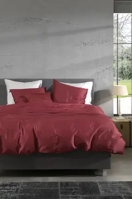 Zo!Home Satinado Housse de couette 140x200/220 Spicy Red