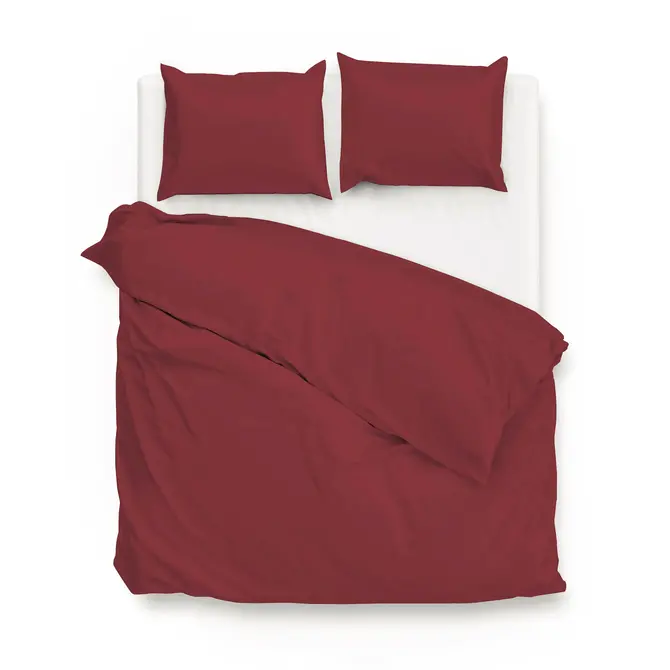 Zo! Home Satinado Dekbedovertrek 140x200/220 Spicy Red