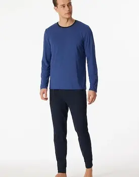 Schiesser Pyjama Long royal blue 180267 52/L