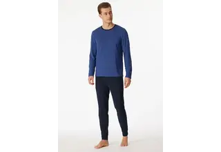 Schiesser Pyjama Long royal blue 180267 52/L