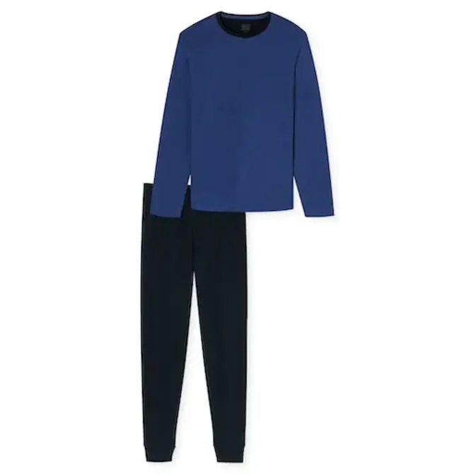 Schiesser Pyjama Long royal blue 180267 52/L