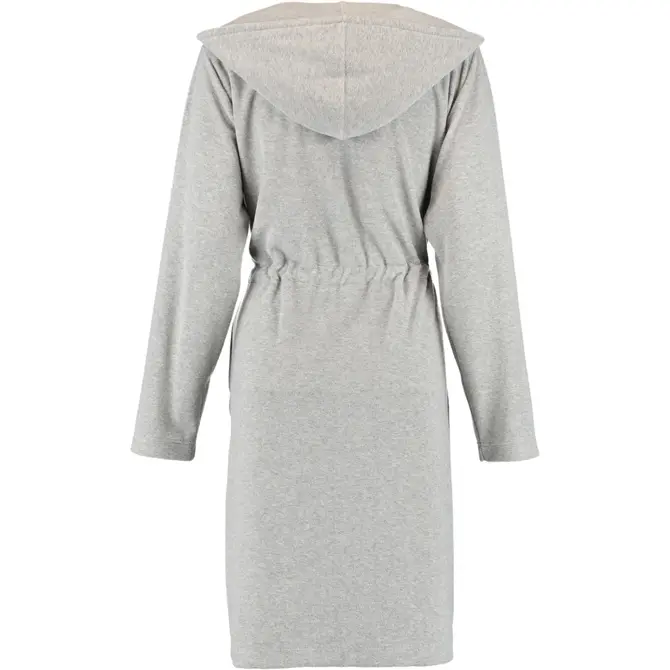 Cawö Peignoir pour dames avec capuche, sangle et fermeture éclair 821 - Grau-blau XL