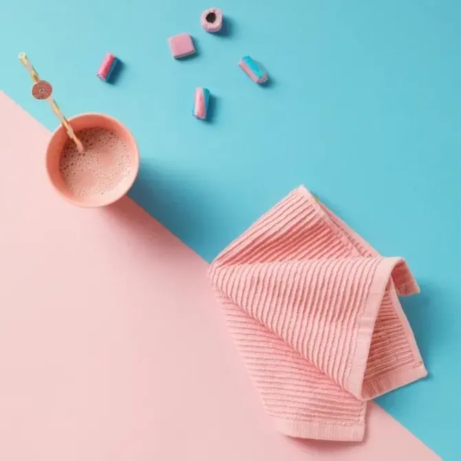 DDDDD vaatdoek Basic pastel pink 30 x 30 cm