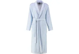 Cawö Peignoir pour dames avec col châle 3423 mittelblau 48