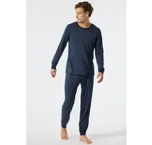 Schiesser Pyjama long bleu foncé 178114 58/3XL