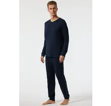 Schiesser Pyjama long bleu foncé 178109 58/3XL