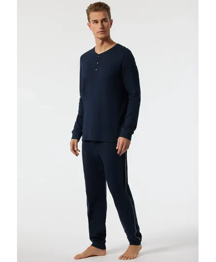 Schiesser Pyjama Long dark blue 178109 58/3XL