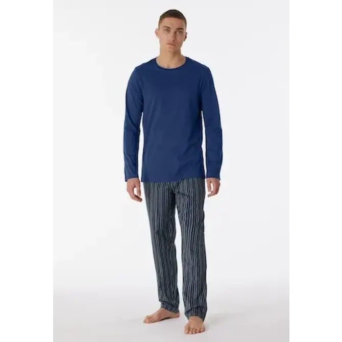 Schiesser Pyjama long marine 180273 54/XL