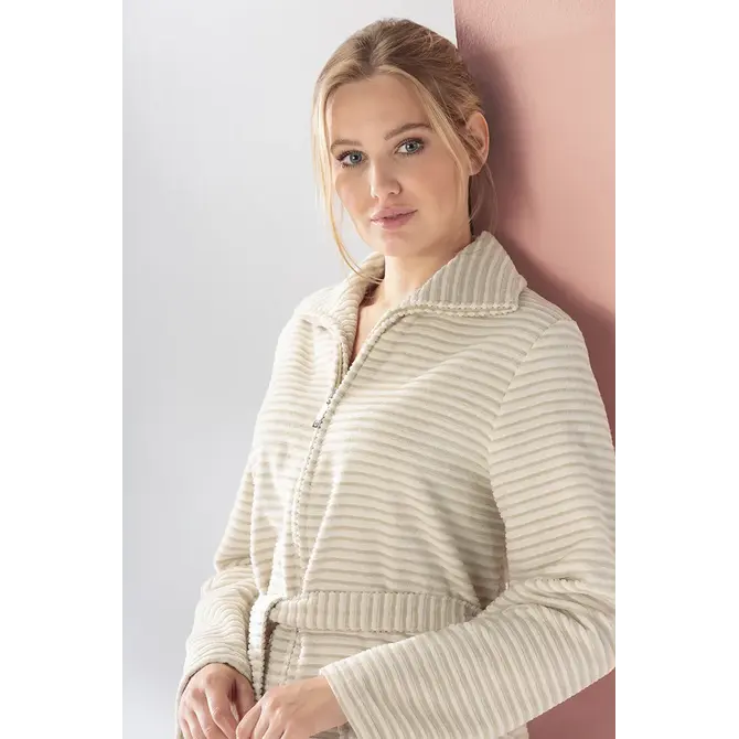 Cawö Peignoir avec fermeture éclair 5317 beige 36 Cawö Peignoir avec fermeture éclair 5317 beige 36