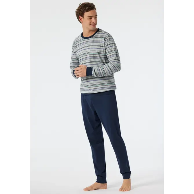 Schiesser Pyjama Long gris mélangé 178102 56/XXL