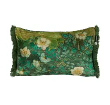 Beddinghouse x Van Gogh Museum Wild Roses Coussin décoratif vert