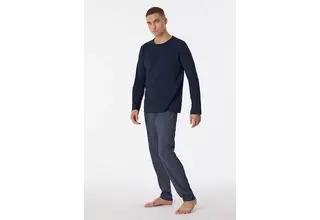 Schiesser Pyjama Long nightblue 180249 52/L