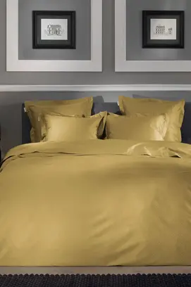Heckett & Lane Punto - Housse de couette 140x200x220 Amber Gold