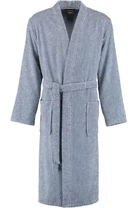 Cawö Heren Badjas 3834 Navy-weiss  58