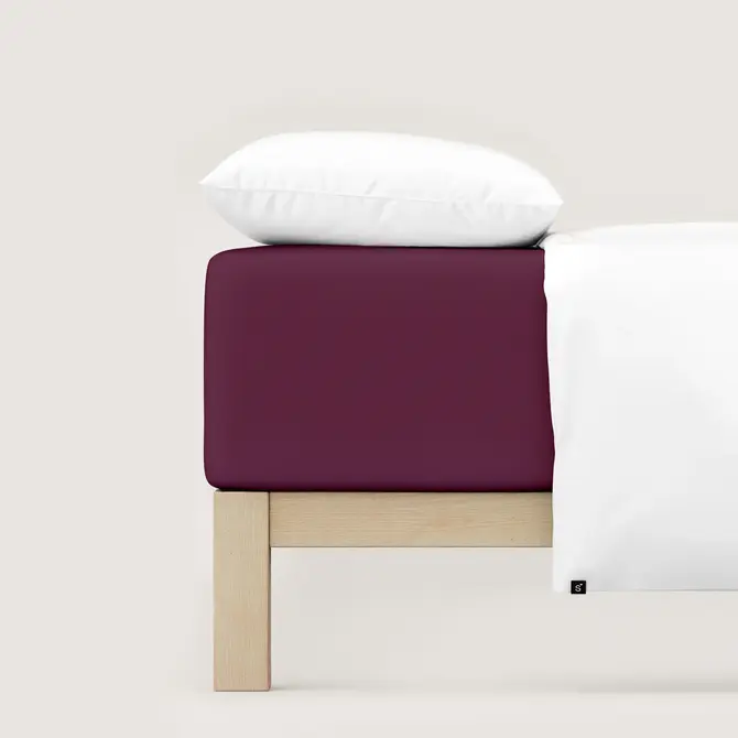 Schlafgut Pure Jersey Boxspring Drap-housse S - 90x190 - 100x220 542 Purple Deep