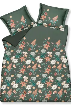 Enveloppe de couette Vandyck Fine Leaves earth green 200x220