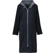 Cawö Peignoir zippé à capuche 5108 Uni schwarz 44/46