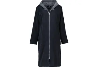 Cawö Badjas met capuchon en rits 5108 Uni  schwarz 44/46