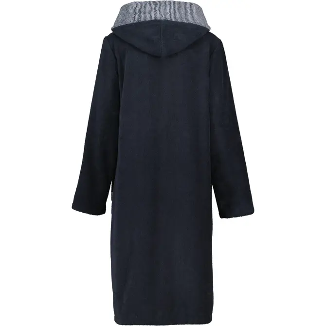 Cawö Badjas met capuchon en rits 5108 Uni  schwarz 44/46