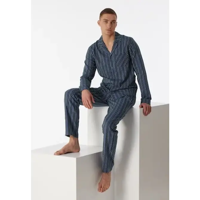 Schiesser Pyjama long bleu nuit 180275 50/M
