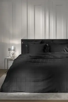 Heckett & Lane - Housse de couette Diamante 140x200/220 Moonless Black