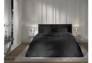 Heckett & Lane - Housse de couette Diamante 140x200/220 Moonless Black